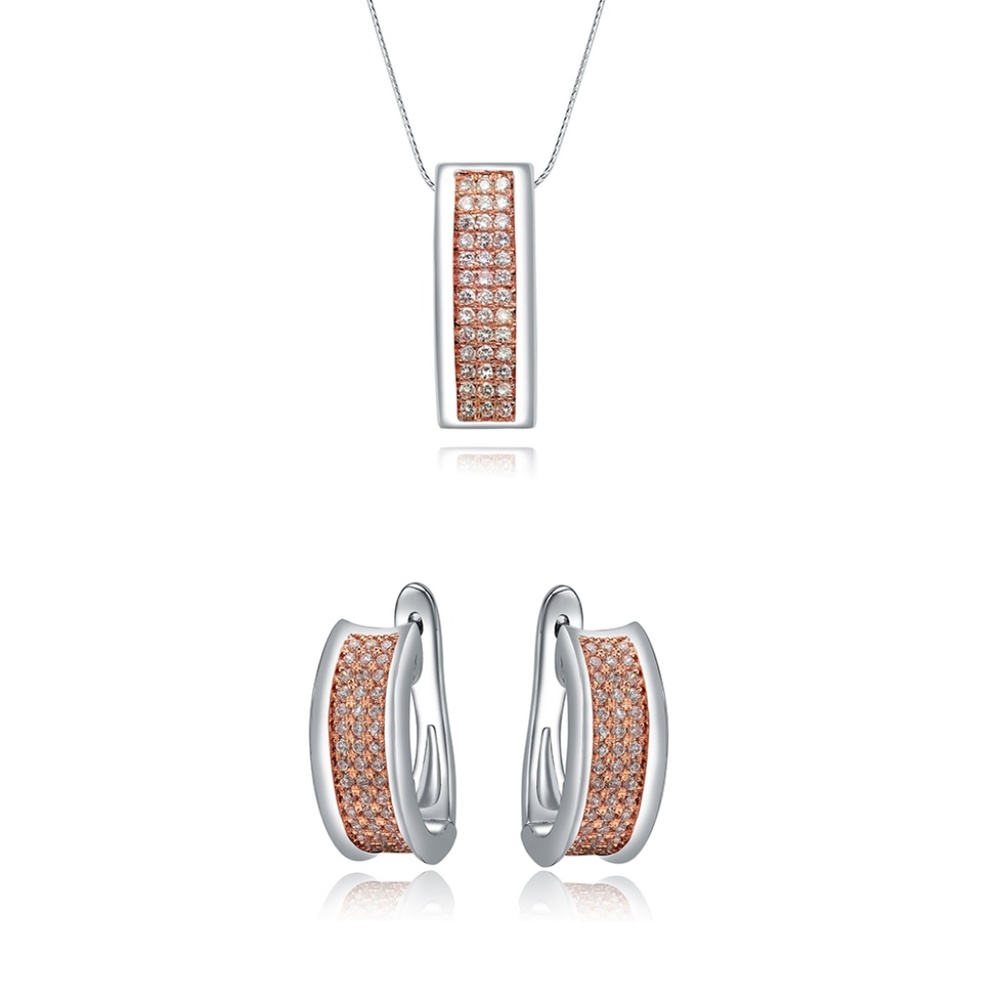 Jewelry Set, Sterling Silver Earring and Necklace